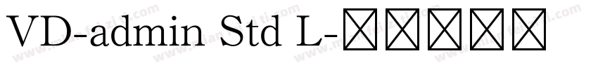 VD-admin Std L字体转换